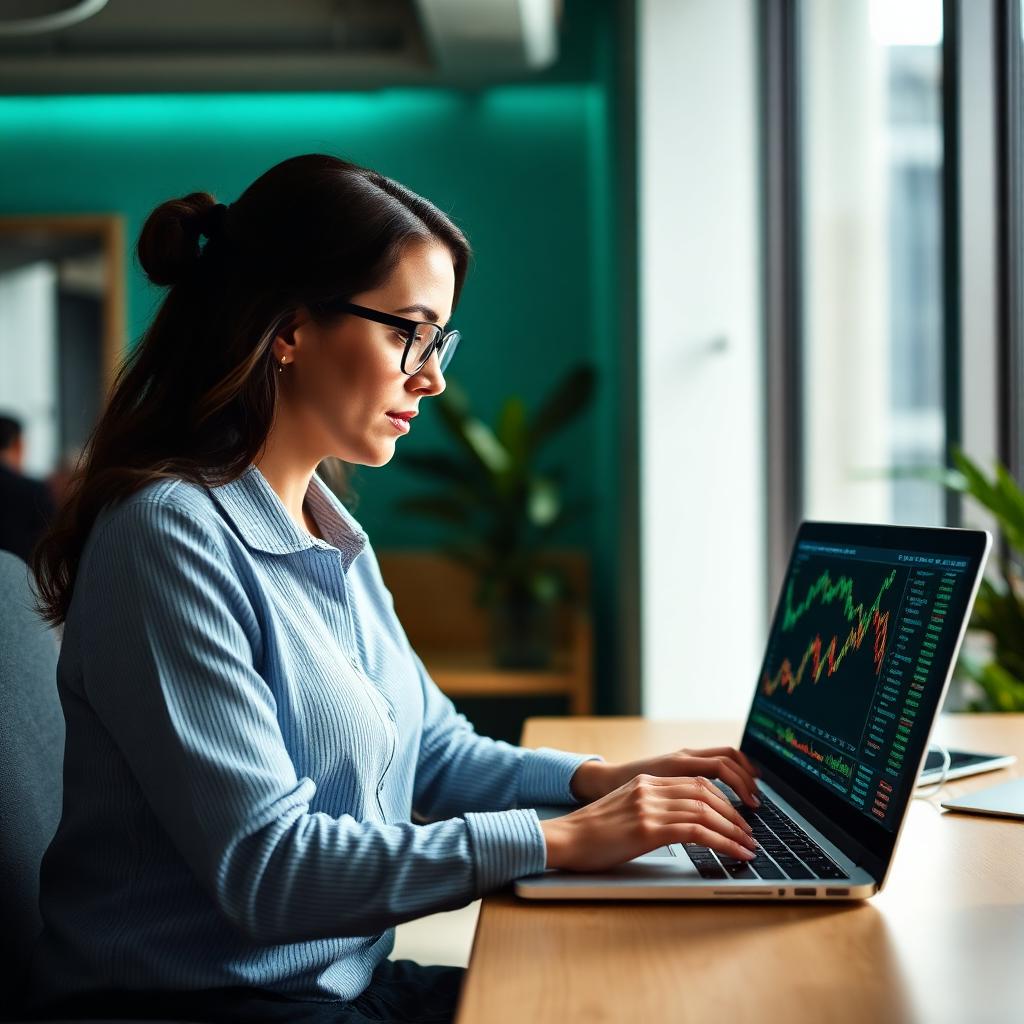Analyst reviewing AI-driven crypto trading charts