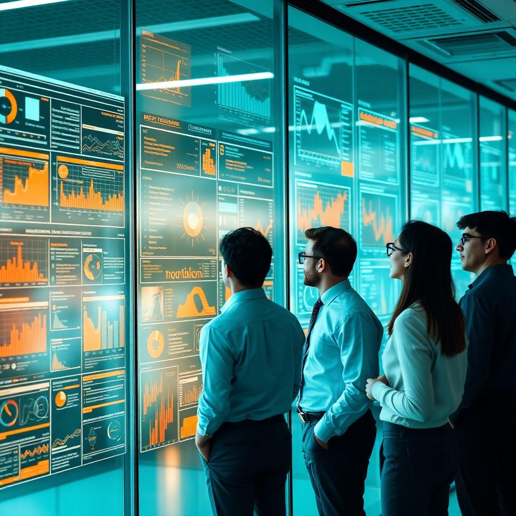 AI X Coin analytics team reviewing platform statistics