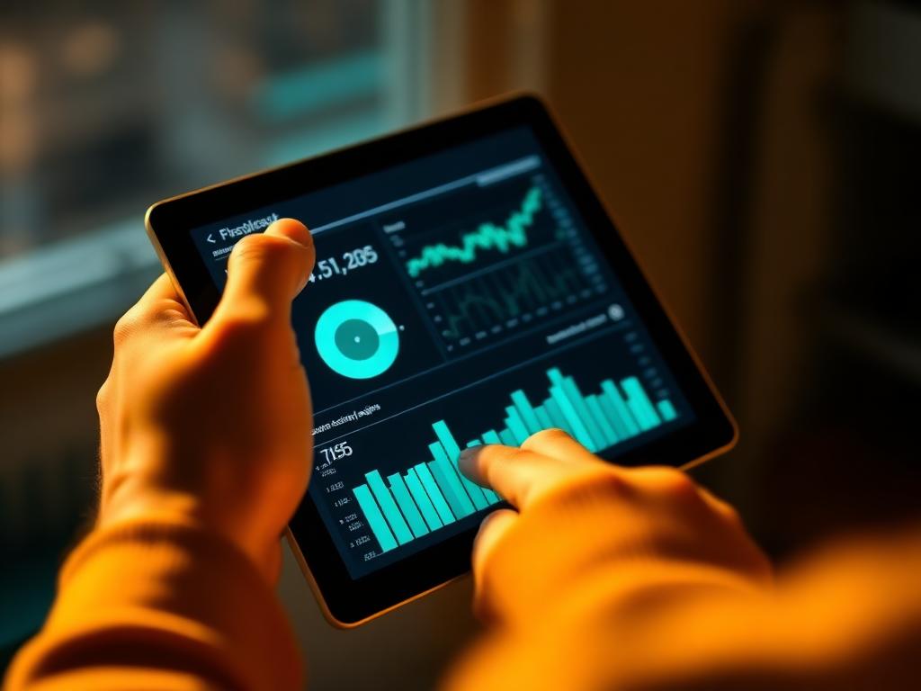Opening an AI X Coin investment account on a tablet