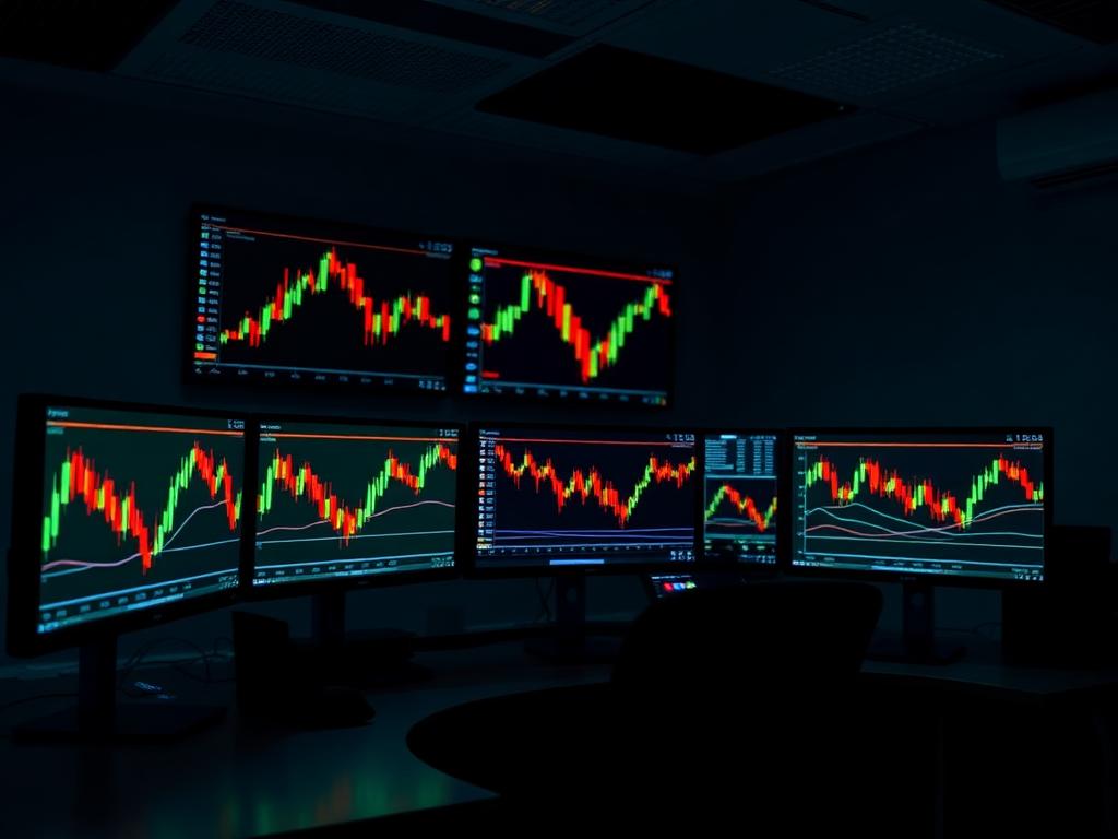 Automated trading system running on multiple monitors