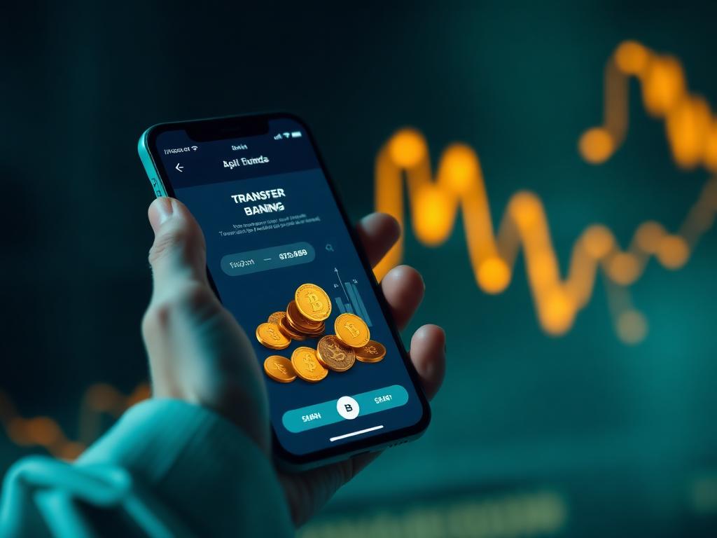 Withdrawing crypto earnings from a mobile wallet